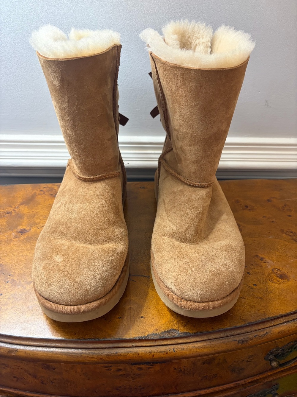 UGG Bailey Chestnut Shearling-Lined Interior Detail